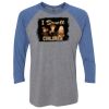 Unisex Triblend Three-Quarter Raglan T-Shirt Thumbnail