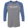 Unisex Triblend Three-Quarter Raglan T-Shirt Thumbnail