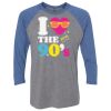 Unisex Triblend Three-Quarter Raglan T-Shirt Thumbnail