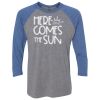 Unisex Triblend Three-Quarter Raglan T-Shirt Thumbnail