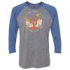 Unisex Triblend Three-Quarter Raglan T-Shirt Thumbnail