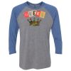 Unisex Triblend Three-Quarter Raglan T-Shirt Thumbnail