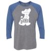 Unisex Triblend Three-Quarter Raglan T-Shirt Thumbnail