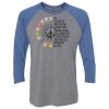 Unisex Triblend Three-Quarter Raglan T-Shirt Thumbnail