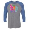 Unisex Triblend Three-Quarter Raglan T-Shirt Thumbnail