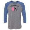 Unisex Triblend Three-Quarter Raglan T-Shirt Thumbnail