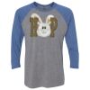 Unisex Triblend Three-Quarter Raglan T-Shirt Thumbnail