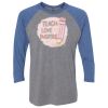 Unisex Triblend Three-Quarter Raglan T-Shirt Thumbnail