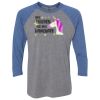 Unisex Triblend Three-Quarter Raglan T-Shirt Thumbnail