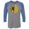 Unisex Triblend Three-Quarter Raglan T-Shirt Thumbnail