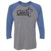 Unisex Triblend Three-Quarter Raglan T-Shirt Thumbnail