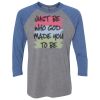 Unisex Triblend Three-Quarter Raglan T-Shirt Thumbnail