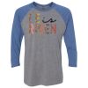 Unisex Triblend Three-Quarter Raglan T-Shirt Thumbnail