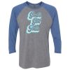 Unisex Triblend Three-Quarter Raglan T-Shirt Thumbnail