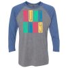 Unisex Triblend Three-Quarter Raglan T-Shirt Thumbnail