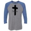 Unisex Triblend Three-Quarter Raglan T-Shirt Thumbnail