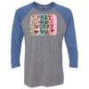 Unisex Triblend Three-Quarter Raglan T-Shirt Thumbnail