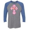 Unisex Triblend Three-Quarter Raglan T-Shirt Thumbnail