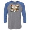 Unisex Triblend Three-Quarter Raglan T-Shirt Thumbnail