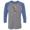 Unisex Triblend Three-Quarter Raglan T-Shirt Thumbnail