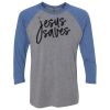 Unisex Triblend Three-Quarter Raglan T-Shirt Thumbnail