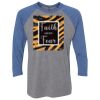 Unisex Triblend Three-Quarter Raglan T-Shirt Thumbnail