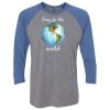 Unisex Triblend Three-Quarter Raglan T-Shirt Thumbnail