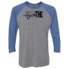 Unisex Triblend Three-Quarter Raglan T-Shirt Thumbnail