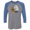 Unisex Triblend Three-Quarter Raglan T-Shirt Thumbnail