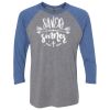 Unisex Triblend Three-Quarter Raglan T-Shirt Thumbnail