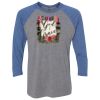 Unisex Triblend Three-Quarter Raglan T-Shirt Thumbnail