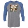 Unisex Triblend Three-Quarter Raglan T-Shirt Thumbnail