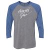 Unisex Triblend Three-Quarter Raglan T-Shirt Thumbnail