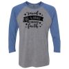 Unisex Triblend Three-Quarter Raglan T-Shirt Thumbnail