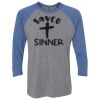 Unisex Triblend Three-Quarter Raglan T-Shirt Thumbnail