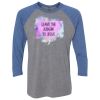 Unisex Triblend Three-Quarter Raglan T-Shirt Thumbnail