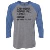 Unisex Triblend Three-Quarter Raglan T-Shirt Thumbnail