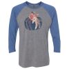 Unisex Triblend Three-Quarter Raglan T-Shirt Thumbnail