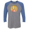 Unisex Triblend Three-Quarter Raglan T-Shirt Thumbnail