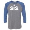 Unisex Triblend Three-Quarter Raglan T-Shirt Thumbnail