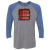 Unisex Triblend Three-Quarter Raglan T-Shirt Thumbnail