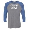 Unisex Triblend Three-Quarter Raglan T-Shirt Thumbnail