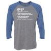 Unisex Triblend Three-Quarter Raglan T-Shirt Thumbnail