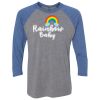 Unisex Triblend Three-Quarter Raglan T-Shirt Thumbnail