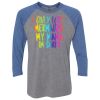 Unisex Triblend Three-Quarter Raglan T-Shirt Thumbnail