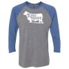 Unisex Triblend Three-Quarter Raglan T-Shirt Thumbnail