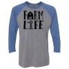 Unisex Triblend Three-Quarter Raglan T-Shirt Thumbnail