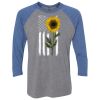 Unisex Triblend Three-Quarter Raglan T-Shirt Thumbnail