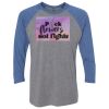 Unisex Triblend Three-Quarter Raglan T-Shirt Thumbnail