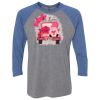 Unisex Triblend Three-Quarter Raglan T-Shirt Thumbnail